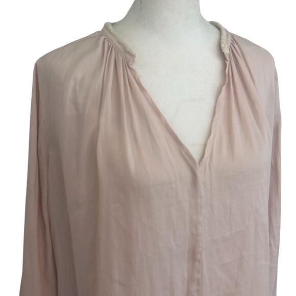 Anthropologie dRA Los Angeles Light Pink V-Neck Blouse Top Womens Size Medium - Picture 3 of 6
